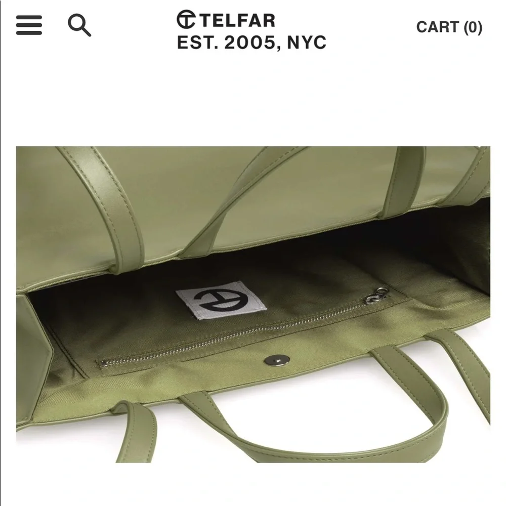NWT Telfar Medium Shopping Bag - Drab - Picture 4 of 7